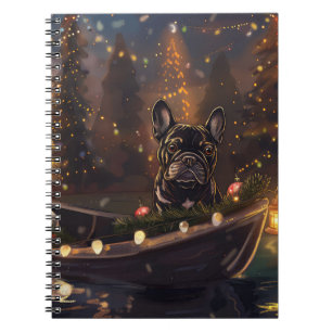 Französische Bulldogge Weihnachtliche Festliche Re Notizblock