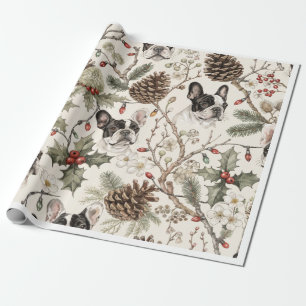Französische Bulldogge Weihnachts-Geschenkpapier Geschenkpapier