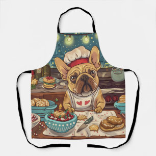 Französische Bulldogge Weihnachtsbacken: Festliche Schürze