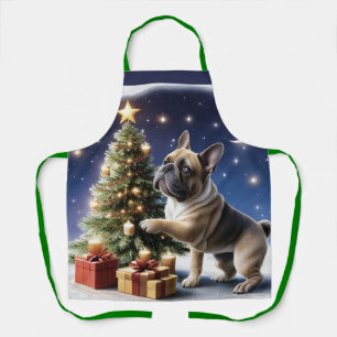 Französische Bulldogge Weihnachtsbaum Bulldog Schürze