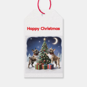 Französische Bulldogge Weihnachtsbaum Weihnachten Geschenkanhänger