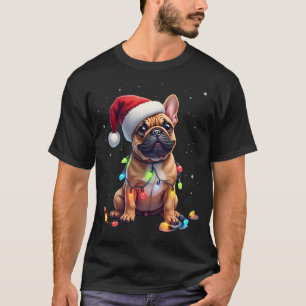 Französische Bulldogge Weihnachtsbeleuchtung Weihn T-Shirt
