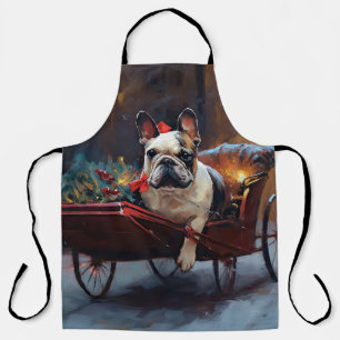 Französische Bulldogge Weihnachtsfest Saison Schürze