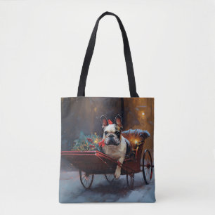 Französische Bulldogge Weihnachtsfest Saison Tasche