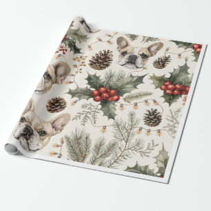 Französische Bulldogge Weihnachtsgeschenkpapier Geschenkpapier