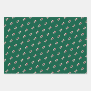 Französische Bulldogge Weihnachtspapier Geschenkpapier Set