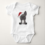 Französische Bulldogge Weihnachtsschneetiere Baby Strampler<br><div class="desc">Der französische Bulldogge in Sanftheit mit feinem Licht. Hübsche Tiere mit Geschenken und Schnee zu den Ferien. Auch lustig für Weihnachten im Juli. Hunde sind süße Tiere und perfekt zu Weihnachten.</div>