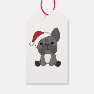 Französische Bulldogge Weihnachtsschneetiere Geschenkanhänger