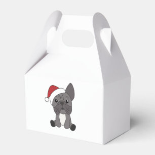 Französische Bulldogge Weihnachtsschneetiere Geschenkschachtel