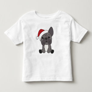 Französische Bulldogge Weihnachtsschneetiere Kleinkind T-shirt
