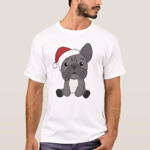 Französische Bulldogge Weihnachtsschneetiere T-Shirt