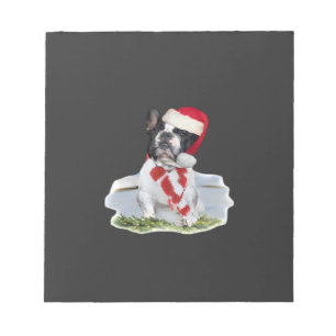 Französische Bulldogge Weihnachtstag Feiertage Ges Notizblock