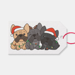Französische Bulldogge Weihnachtstiere Niedlich Hu Geschenkanhänger