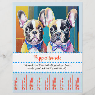 Französische Bulldogge-Welpe abreißen  Flyer