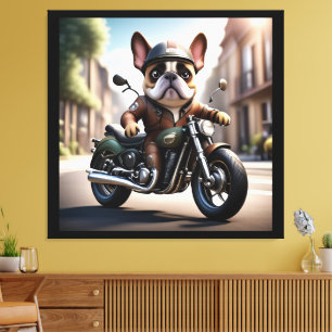 Französische Bulldogge Westen French Bulldog Leinwanddruck