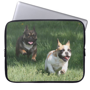 Französische Bulldogge Wettrennen French Bulldog Laptopschutzhülle