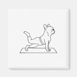 Französische Bulldogge Yoga Lustige Frenchie Magnet