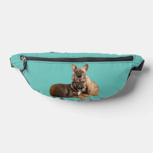 Französische Bulldogge zwei Freunde French Bulldog Bauchtasche