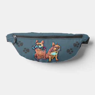 Französische Bulldogge zwei Freunde French Bulldog Bauchtasche