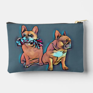 Französische Bulldogge zwei Freunde French Bulldog Zubehörtasche