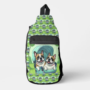 Französische Bulldogge Zwillinge Crossbody Bag