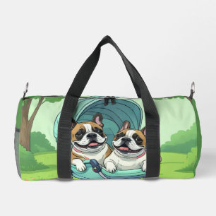 Französische Bulldogge Zwillinge Duffle Bag