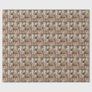 Französische Bulldoggen-Bäckerei-Geschenkpapier Geschenkpapier