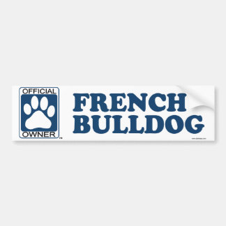 Französische Bulldoggen-Blau Autoaufkleber