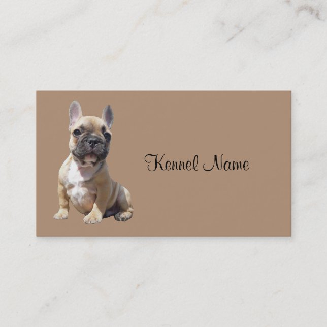 Französische Bulldoggen-Brüter-Visitenkarte Visitenkarte (Vorderseite)