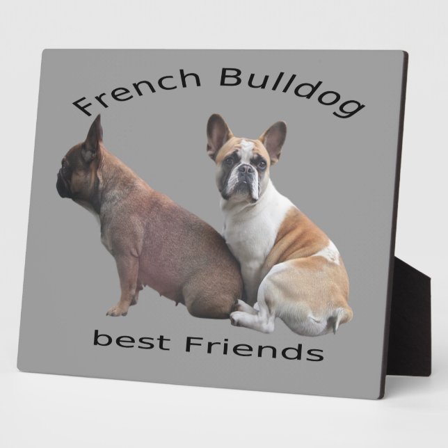Französische Bulldoggen Fotoplatte (Seite)