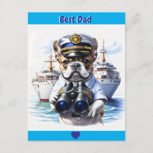 Französische Bulldoggen French Bulldog Best Dad Einladungspostkarte