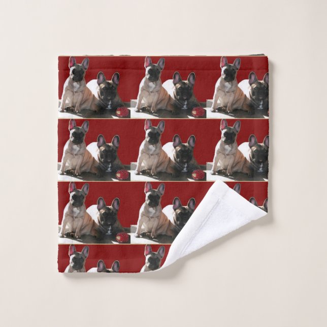 Französische Bulldoggen Freunde Waschlappen (Waschlappen)