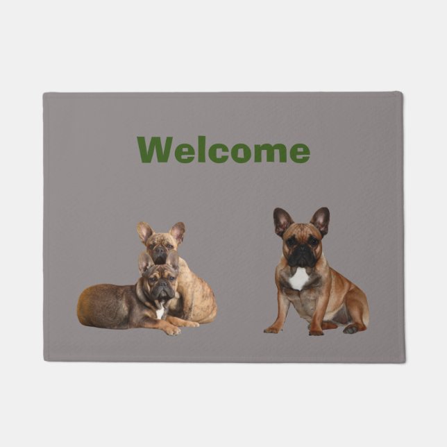 Französische Bulldoggen Friends French Bulldog Fußmatte (Vorderseite)