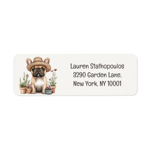 Französische Bulldoggen Gartenmöbel für Blume (Vorne)