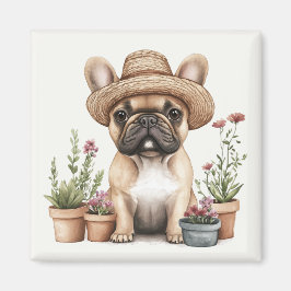 Französische Bulldoggen Gartenmöbel für Blume Magnet