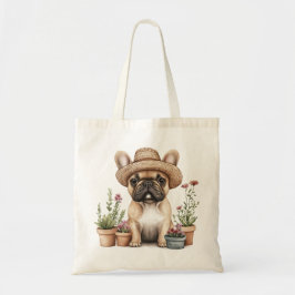 Französische Bulldoggen Gartenmöbel für Blume Tragetasche