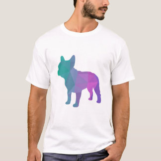 Französische Bulldoggen-geometrische Polygraphik T-Shirt