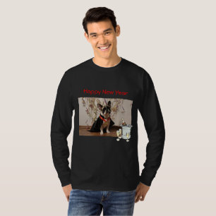 französische Bulldoggen Happy New Year shirt