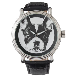 Französische Bulldoggen-Hundegesicht Armbanduhr