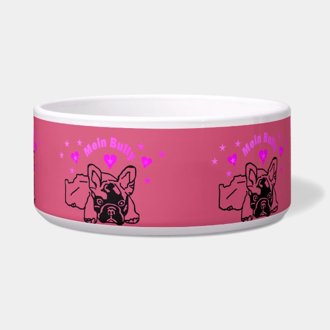 Französische Bulldoggen Hundenapf Napf (Vorderseite)