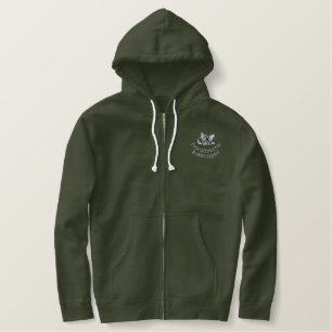 Französische Bulldoggen Jacke beschriftet Bestickter Hoodie
