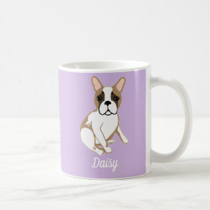 Französische Bulldoggen-Kitz-gescheckter Kaffeetasse