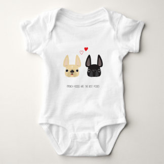 Französische Bulldoggen-Kleid Baby Strampler
