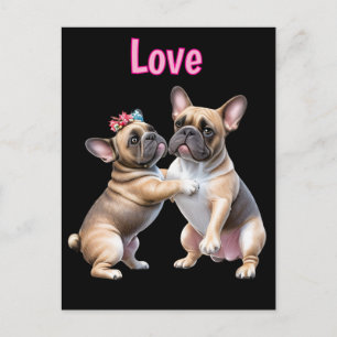 Französische Bulldoggen Liebe Französische Bulldo Postkarte