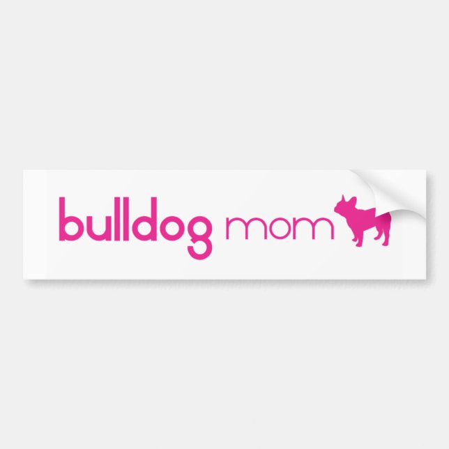 Französische Bulldoggen-Mama Autoaufkleber (Vorne)