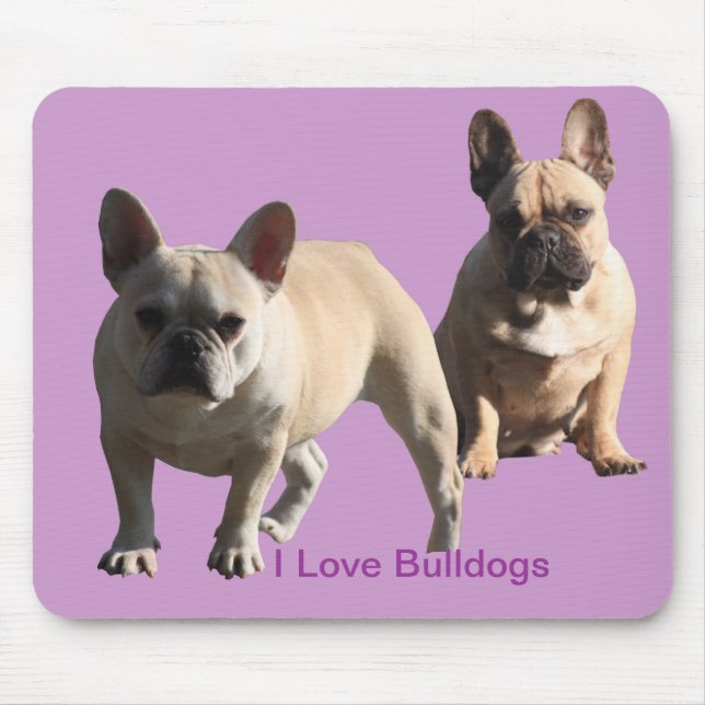 Französische Bulldoggen Mousepad (Vorne)