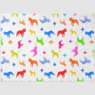 Französische Bulldoggen-Muster Seidenpapier