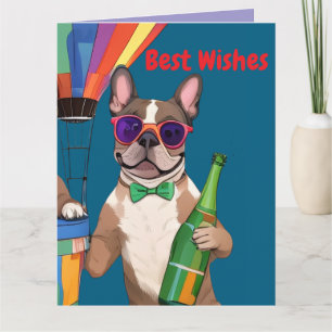 Französische Bulldoggen Neujahr French Bulldog Karte