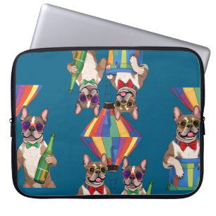 Französische Bulldoggen Neujahr French Bulldog Laptopschutzhülle