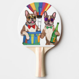 Französische Bulldoggen Neujahr French Bulldog Tischtennis Schläger